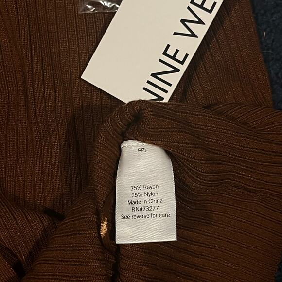 Nine West Chocolate Button-Up Cardigan M - Picture 3 of 4